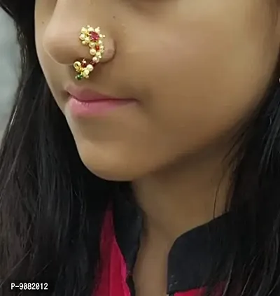 Marathi Nose Ring, No Piercing Required/ Nath/ Indian Nose Ring/ Indian  Jewelry/ Boho Jewelry/ Ethinic Jewlery/ Clip on Nose Ring - Etsy | Nose  jewelry, Indian nose ring, Indian jewelry